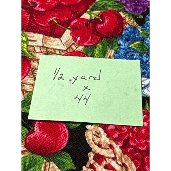 Fruit Basket-Themed VIP Cotton Fabric by Joan Messmore 1/2 yard x 44" Cranston P - Picture 4 of 5